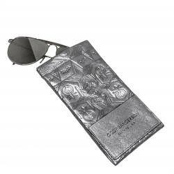 【GIFT WITH PURCHASE】CS LEATHER PRINTED LOGO GLASSES BAG - SILVER