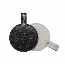 【GIFT WITH PURCHASE】CS LEATHER PRINTED LOGO PORTABLE MIRROR - BLACK