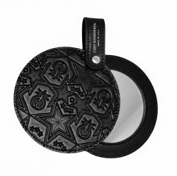 【GIFT WITH PURCHASE】CS LEATHER PRINTED LOGO PORTABLE MIRROR - BLACK