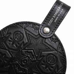 【GIFT WITH PURCHASE】CS LEATHER PRINTED LOGO PORTABLE MIRROR - BLACK