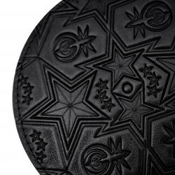 【GIFT WITH PURCHASE】CS LEATHER PRINTED LOGO PORTABLE MIRROR - BLACK