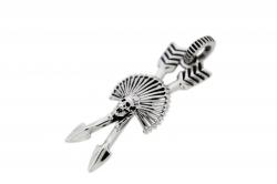 TINY CHIEF KILL HATER CROSSED ARROW PENDANT