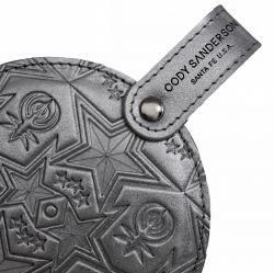 【GIFT WITH PURCHASE】CS LEATHER PRINTED LOGO PORTABLE MIRROR - SILVER