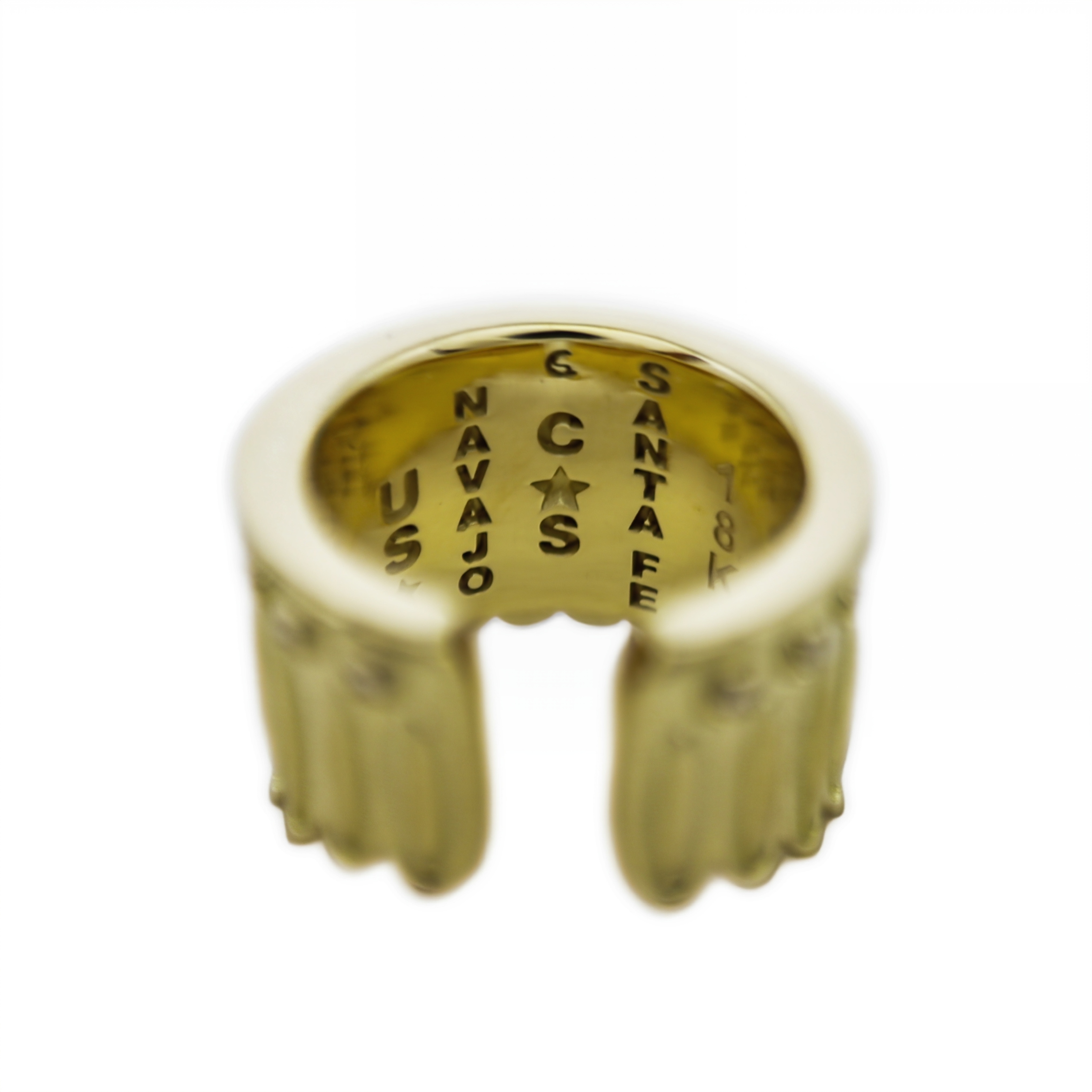 FEATHER HEAD STAR RING 18K GOLD WITH DIAMONDS