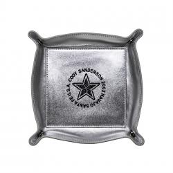 【GIFT WITH PURCHASE ONLINE】LEATHER PRINTED LOGO TRAY - SILVER