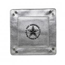 【GIFT WITH PURCHASE ONLINE】LEATHER PRINTED LOGO TRAY - SILVER