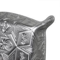 【GIFT WITH PURCHASE ONLINE】LEATHER PRINTED LOGO TRAY - SILVER