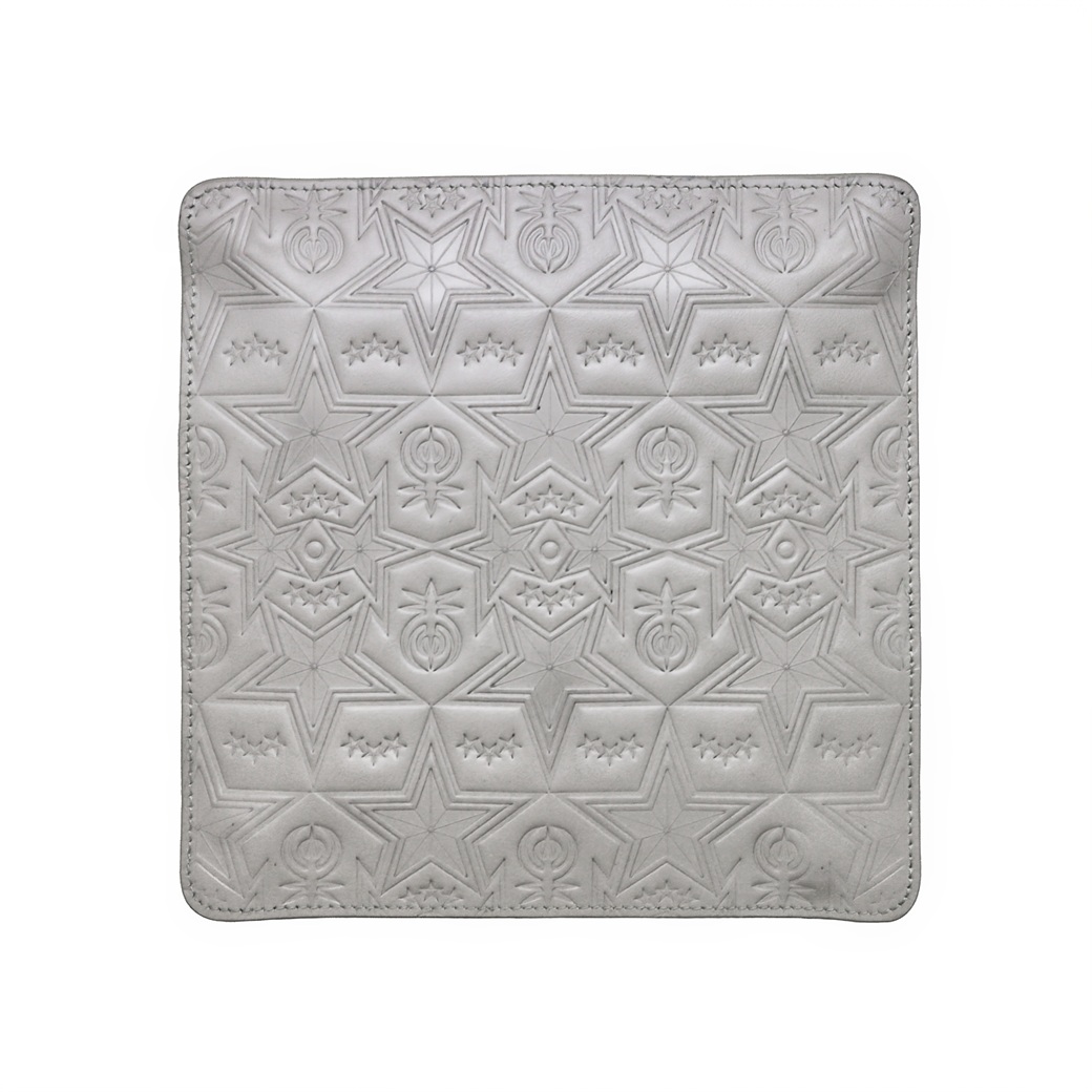 【GIFT WITH PURCHASE ONLINE】LEATHER PRINTED LOGO TRAY - WHITE