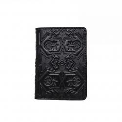 【GIFT WITH PURCHASE ONLINE】LEATHER PRINTED LOGO PASSPORT HOLDER - BLACK