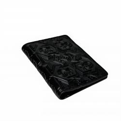 【GIFT WITH PURCHASE ONLINE】LEATHER PRINTED LOGO PASSPORT HOLDER - BLACK