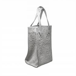 【GIFT WITH PURCHASE ONLINE】LEATHER PRINTED LOGO DRINK BAG - WHITE