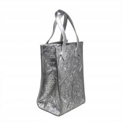 【GIFT WITH PURCHASE ONLINE】LEATHER PRINTED LOGO DRINK BAG - SILVER