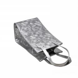 【GIFT WITH PURCHASE ONLINE】LEATHER PRINTED LOGO DRINK BAG - SILVER