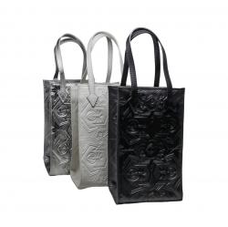 【GIFT WITH PURCHASE ONLINE】LEATHER PRINTED LOGO DRINK BAG - SILVER