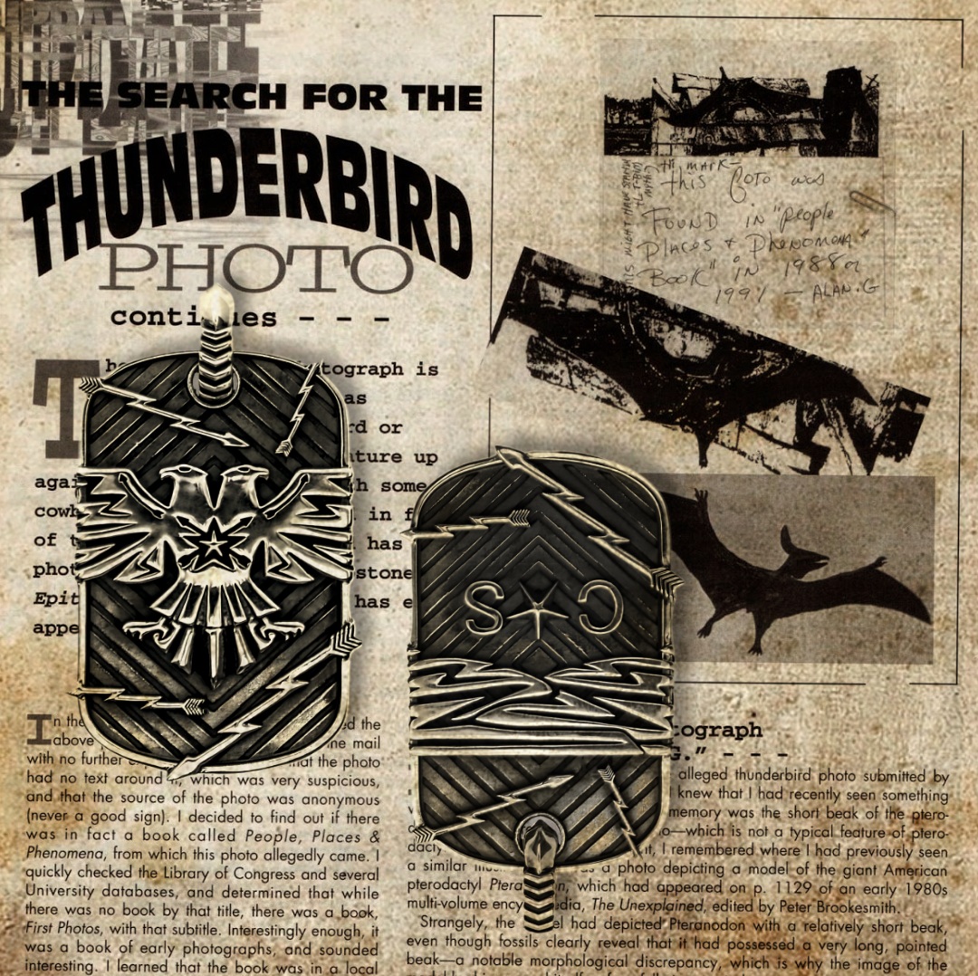 DOUBLE HEADS THUNDERBIRD DOG TAG