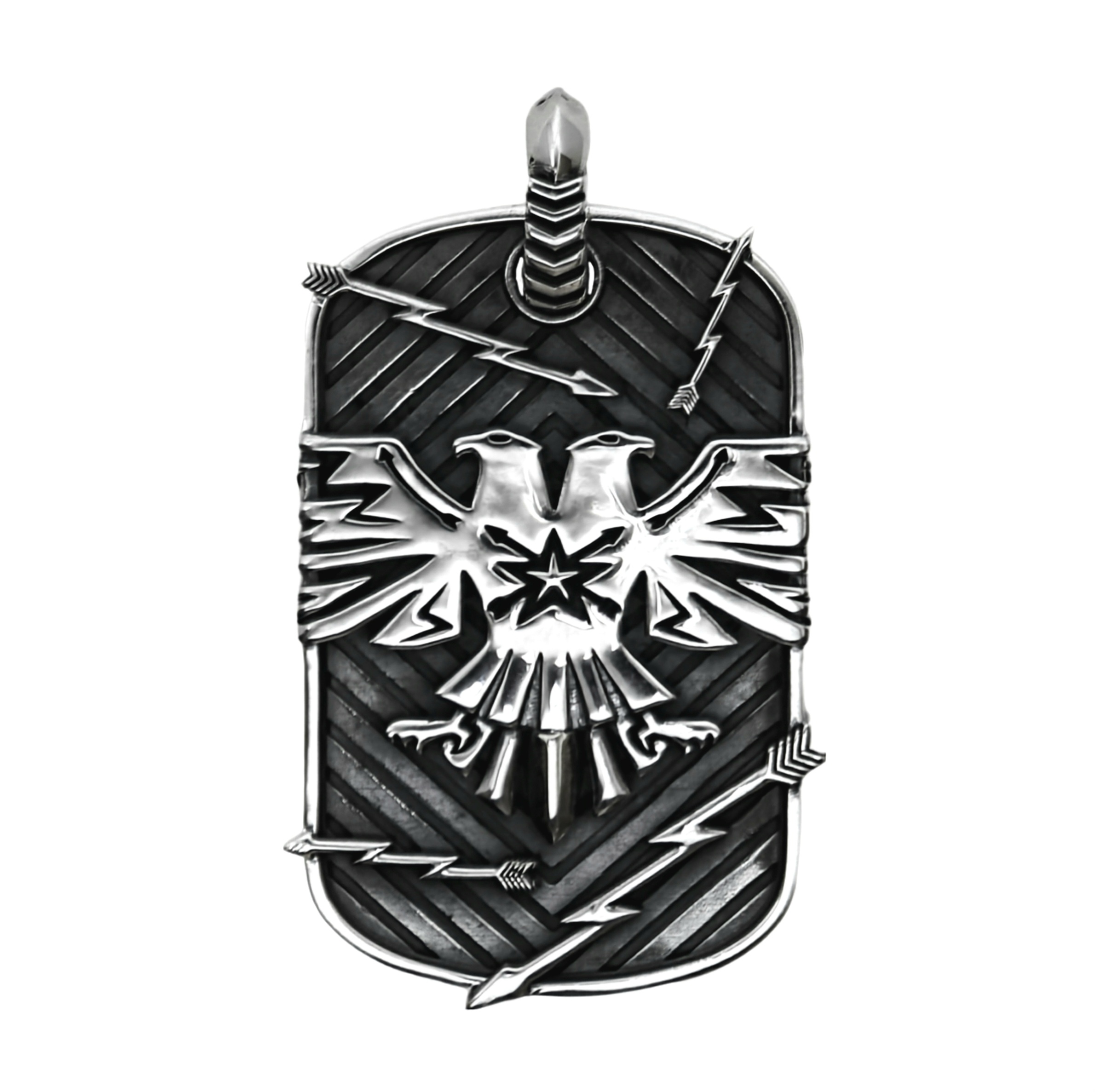 DOUBLE HEADS THUNDERBIRD DOG TAG