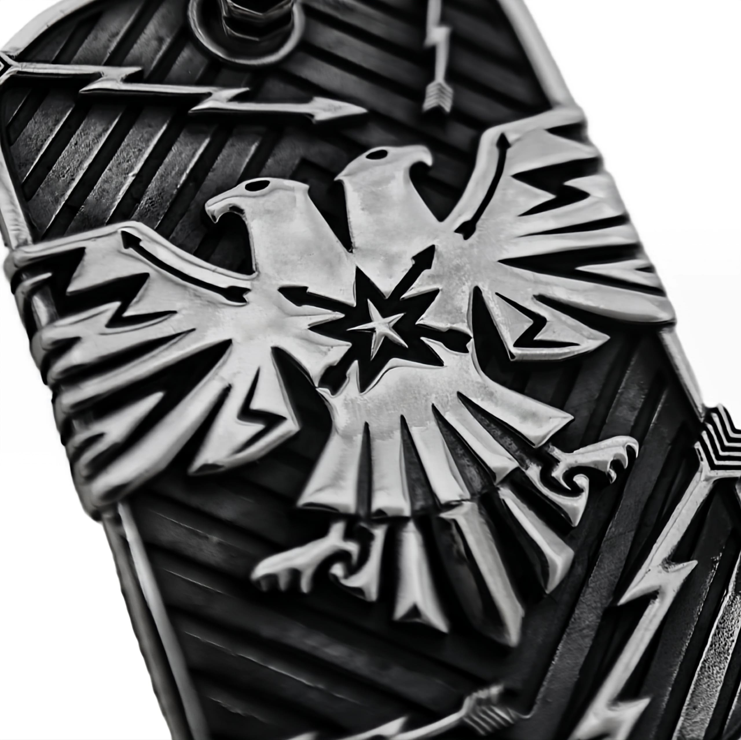 DOUBLE HEADS THUNDERBIRD DOG TAG