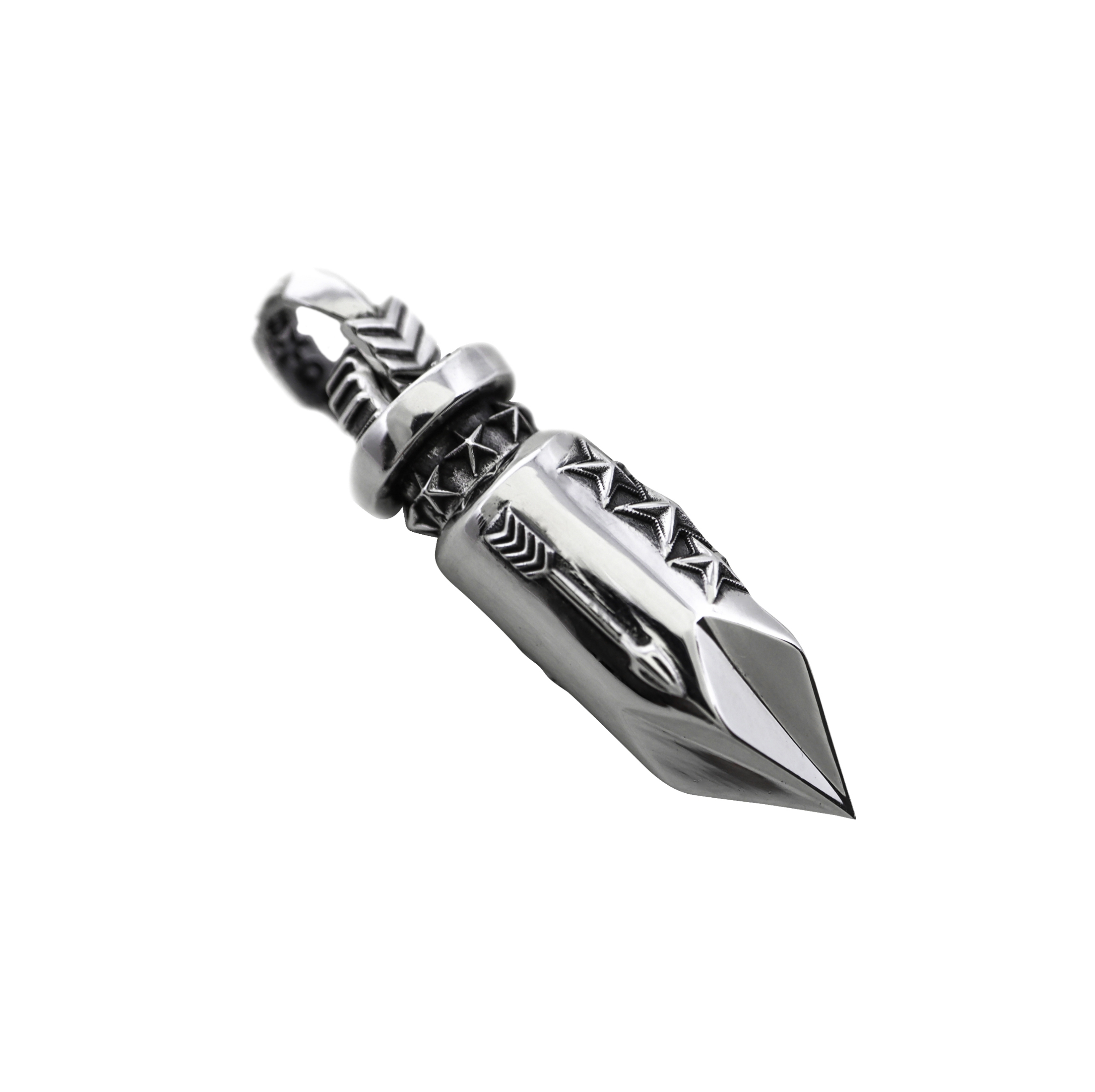 BIG AROMATIC BULLET ARROW TAIL BAIL PENDANT