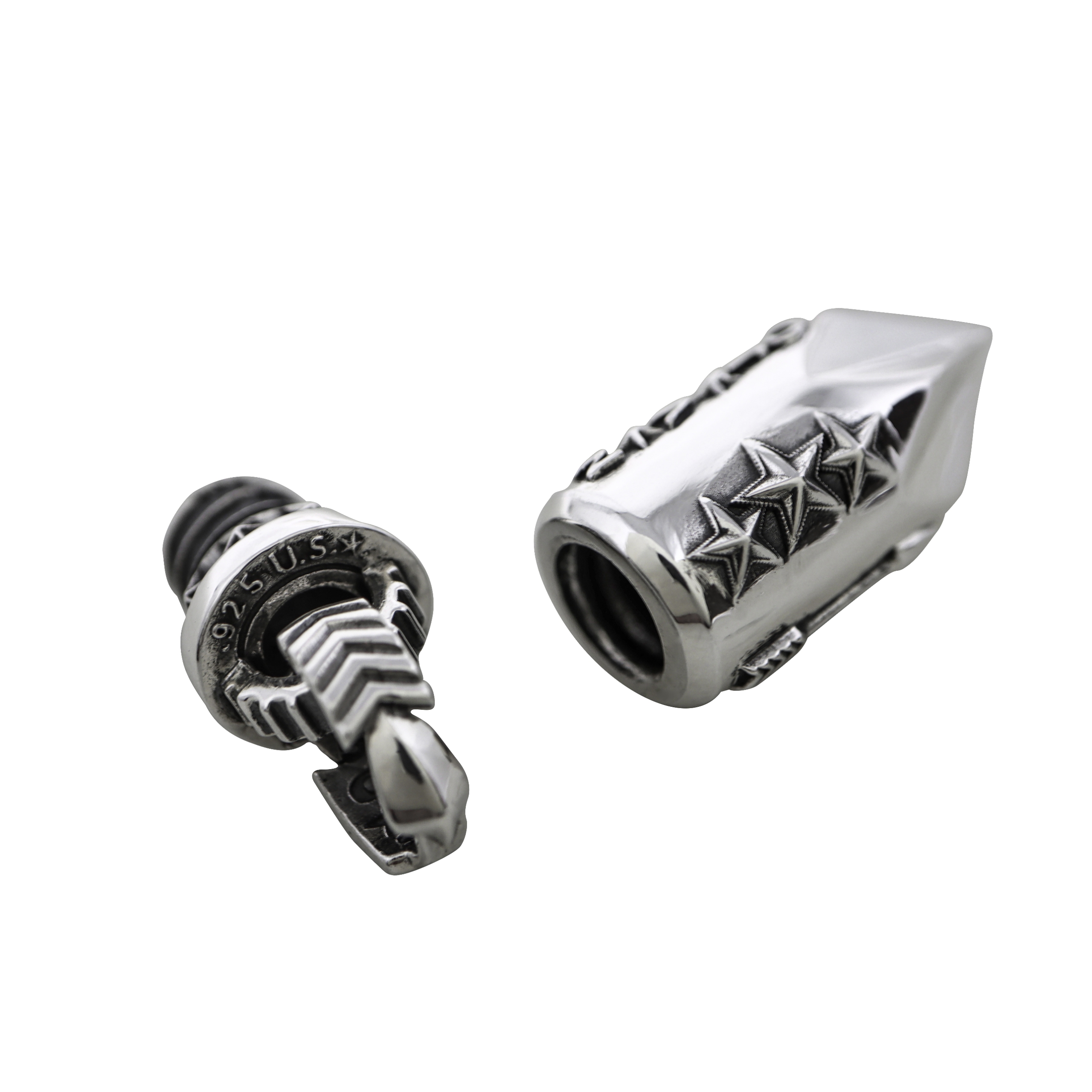 BIG AROMATIC BULLET ARROW TAIL BAIL PENDANT