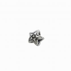 EXTRA TINY DOUBLE FACE STAR IN STAR STUD PENDANT (Include 16" Silver Chain)