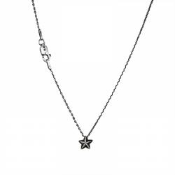 EXTRA TINY DOUBLE FACE DEPP STAR PENDANT(Include 16" Silver Chain)