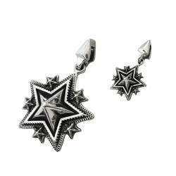 LARGE SPIKE STARRY W / ARROW  HEAD BAIL PENDANT