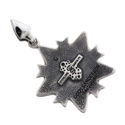 LARGE SPIKE STARRY W / ARROW  HEAD BAIL PENDANT