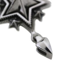 LARGE SPIKE STARRY W / ARROW  HEAD BAIL PENDANT