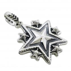 LARGE SHERIFF STARRY W / ARROW TAIL BAIL PENDANT