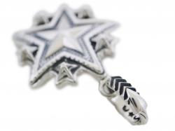 LARGE SHERIFF STARRY W / ARROW TAIL BAIL PENDANT