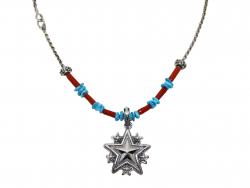 LARGE SHERIFF STARRY W / ARROW TAIL BAIL PENDANT