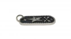 SHERIFF STAR & STAR HOLE DOG TAG WITH COIN EDGE