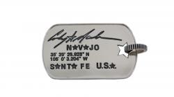 SHERIFF STAR & STAR HOLE DOG TAG WITH COIN EDGE