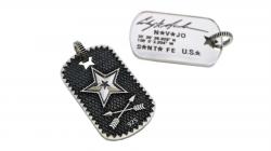 SHERIFF STAR & STAR HOLE DOG TAG WITH COIN EDGE
